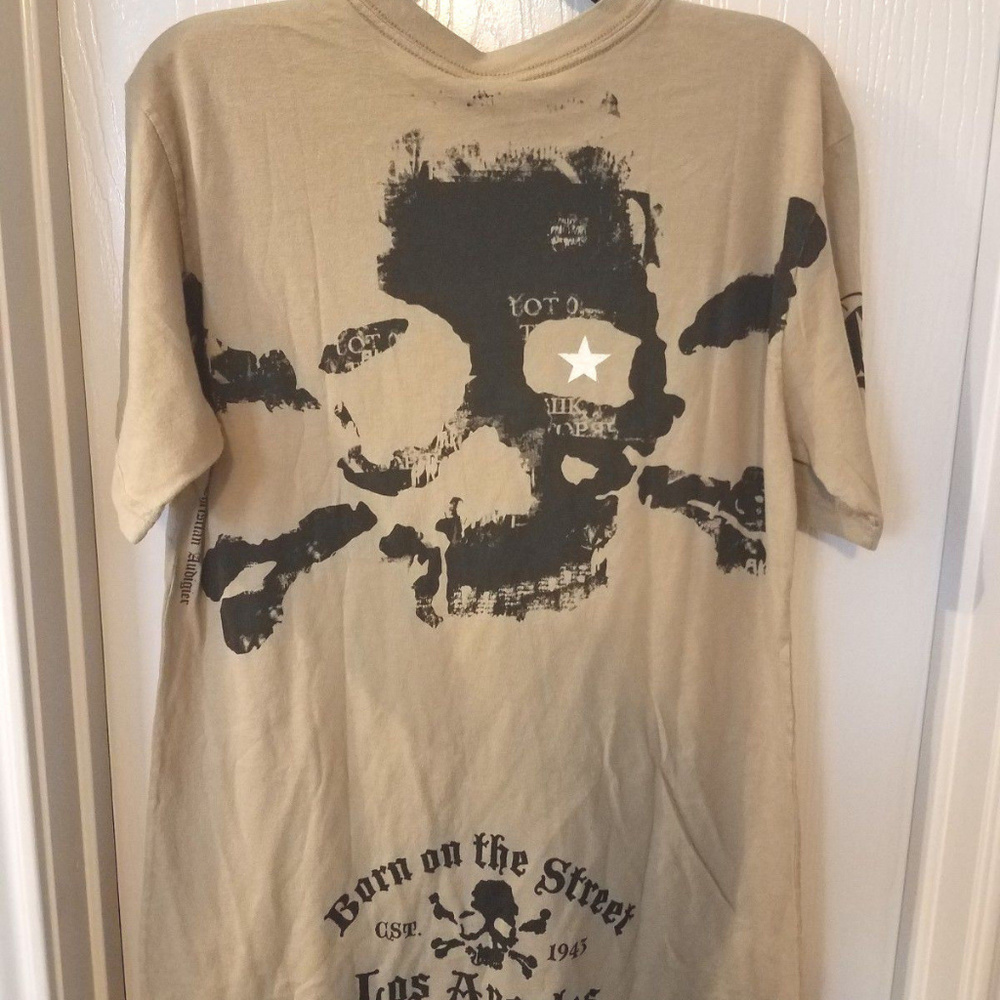 NEW SMET / Christian Audigier  SKULL mens shirt - NEW WITH TAGS ATTACHED SZ L